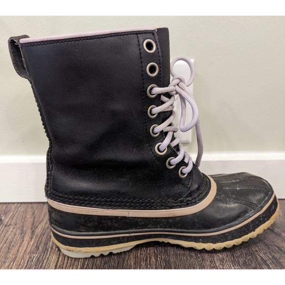 Sorel 1964 Premium Waterproof Canvas Winter Boots in Black Size 7 - Picture 7 of 13